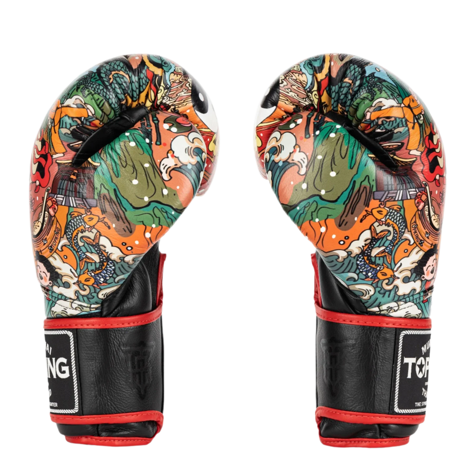 Top King Chinese Culture Red & Black Gloves - Image 3