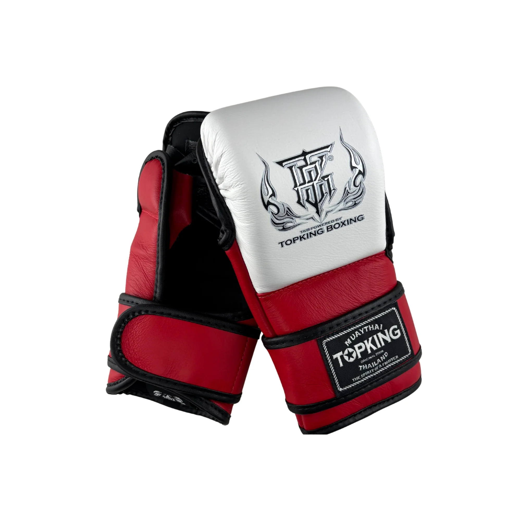 Top King COMBAT White/Red MMA Gloves - Image 3