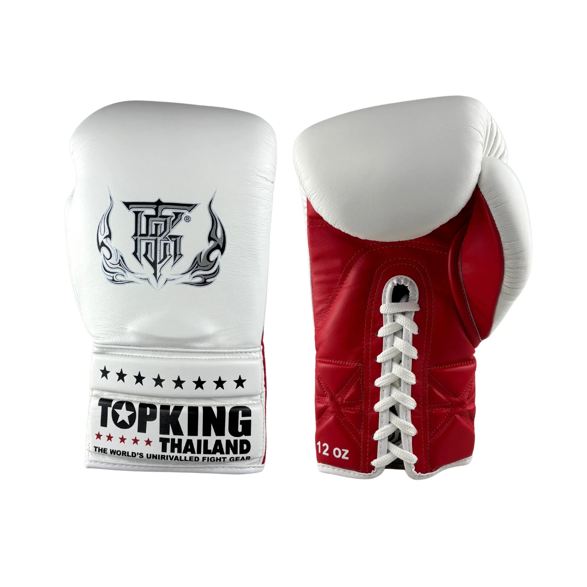 Top King Pro Competition Lace up White-Red Gloves