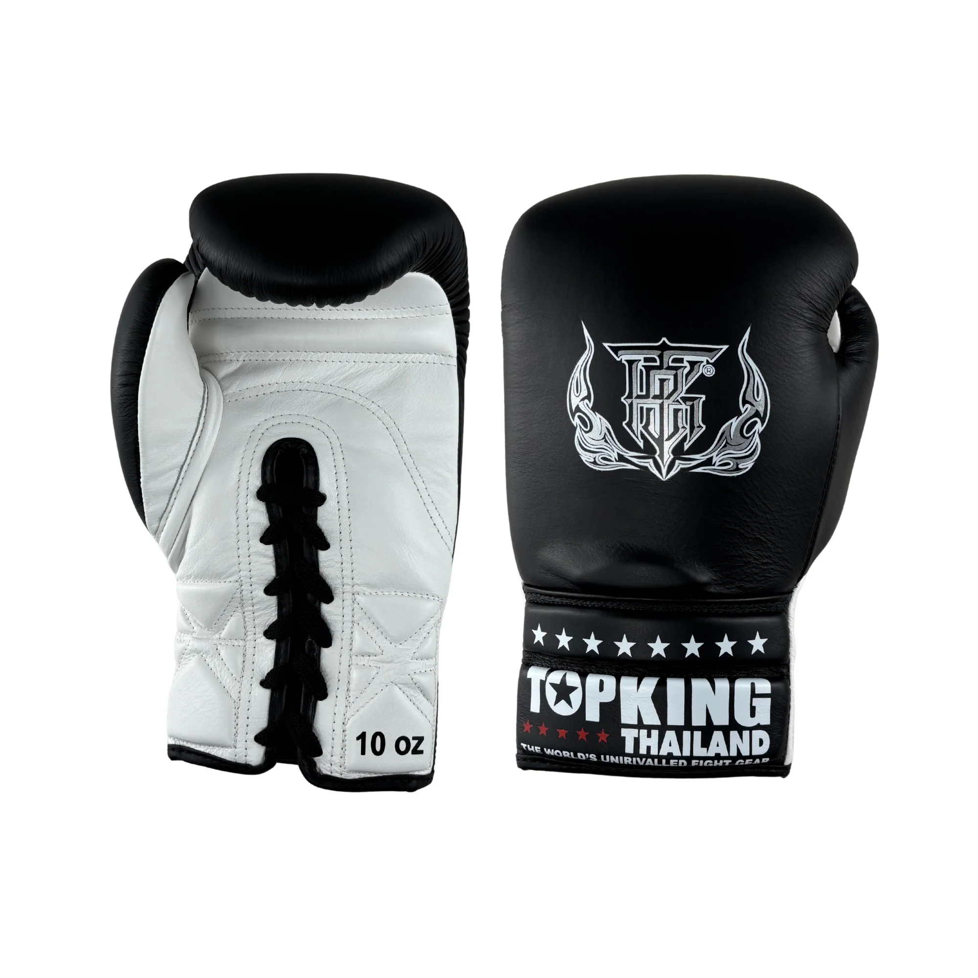 Top King Pro Competition Lace up Black-White Gloves