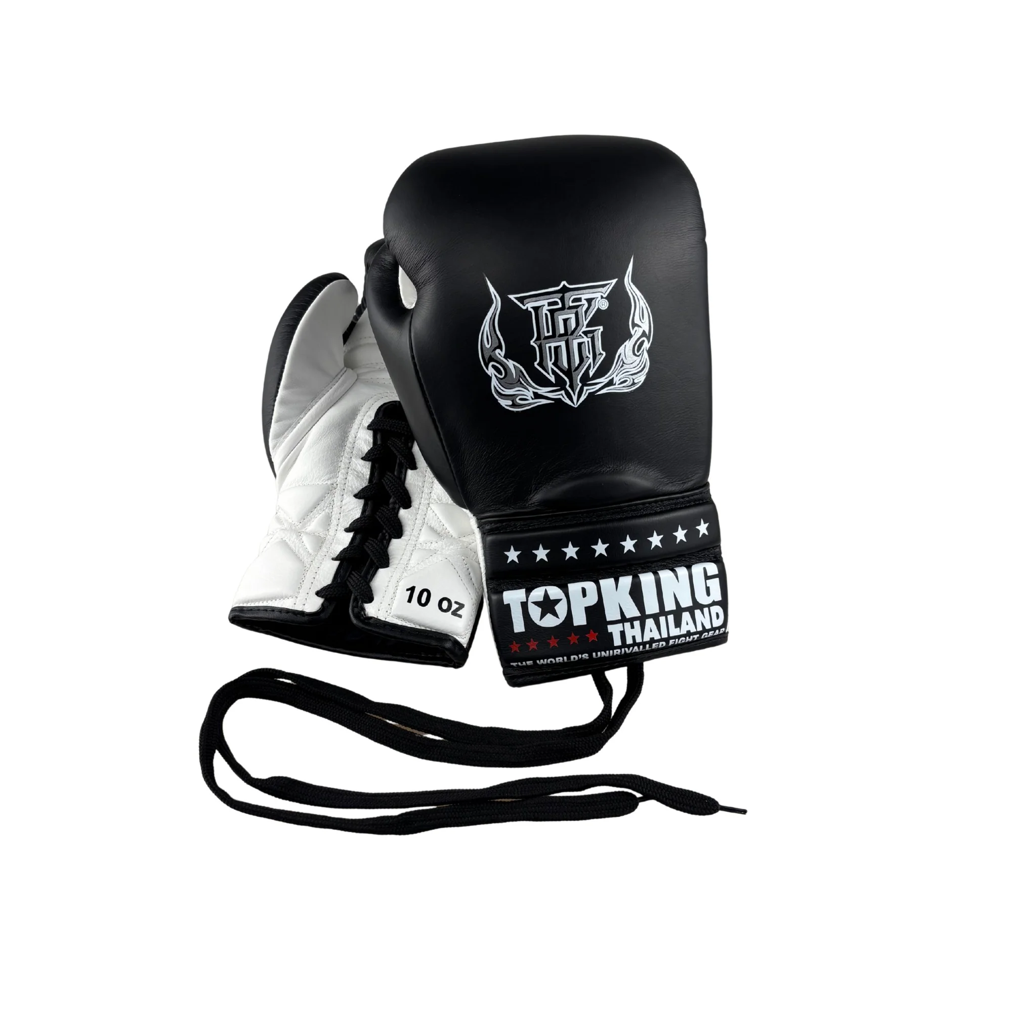 Top King Pro Competition Lace up Black-White Gloves - Image 2