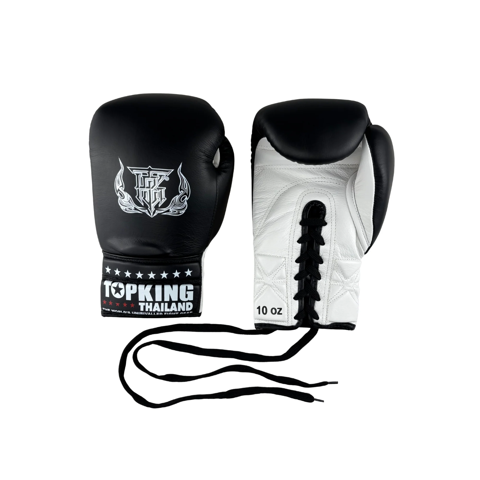 Top King Pro Competition Lace up Black-White Gloves - Image 3