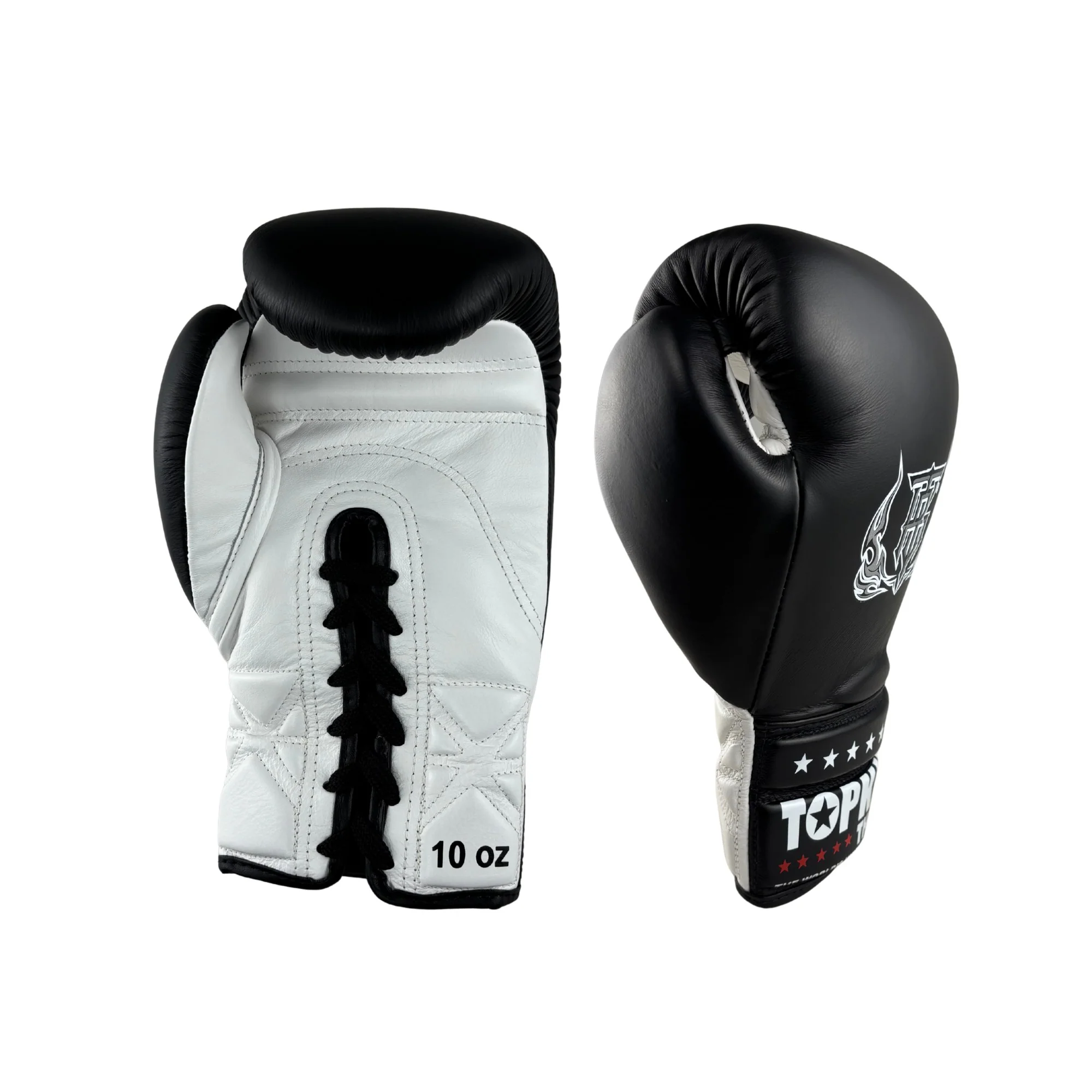 Top King Pro Competition Lace up Black-White Gloves - Image 5