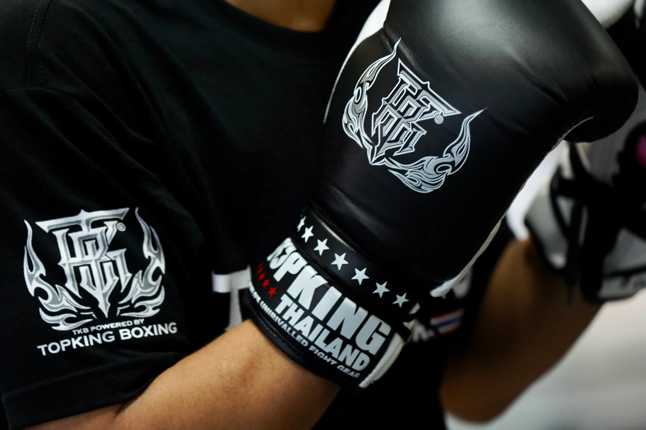 Top King Pro Competition Lace up Black-White Gloves - Image 6