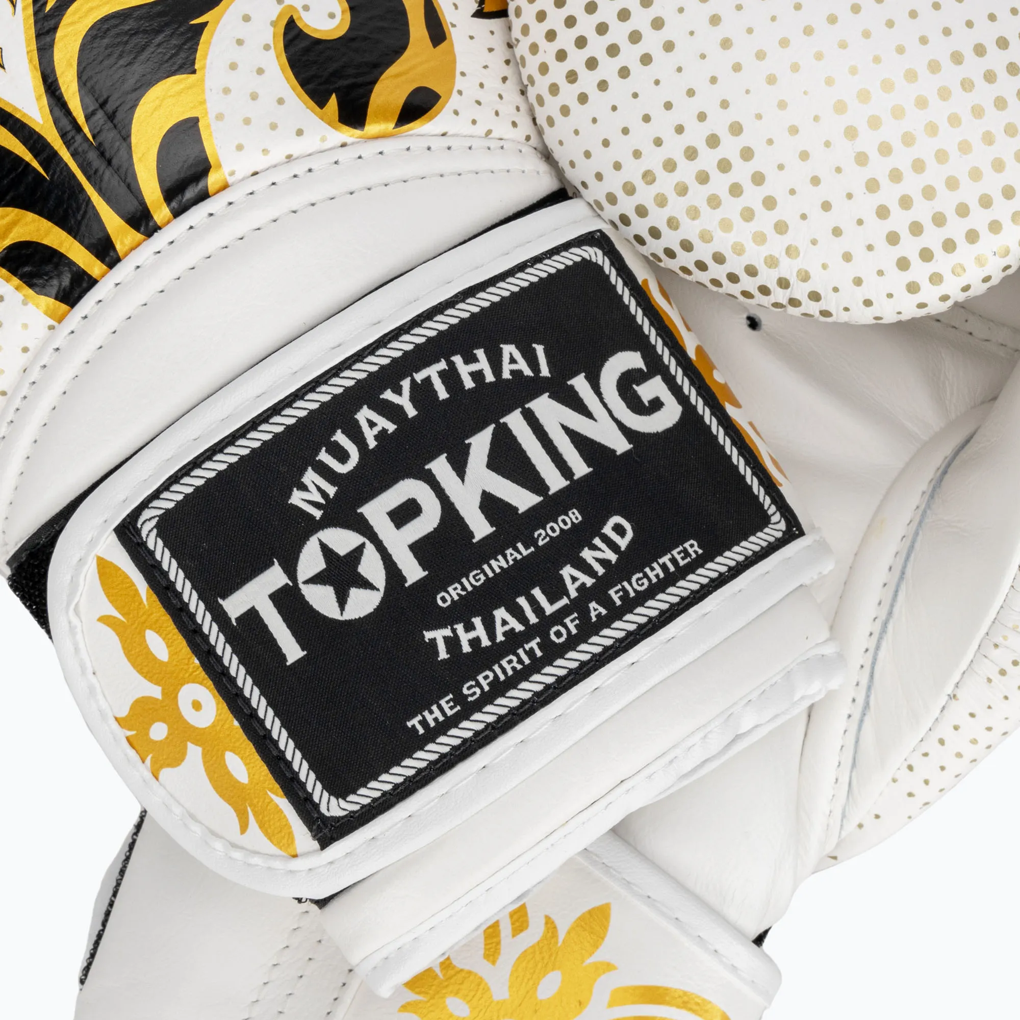 Top King Kanok White Boxing Gloves - Image 3