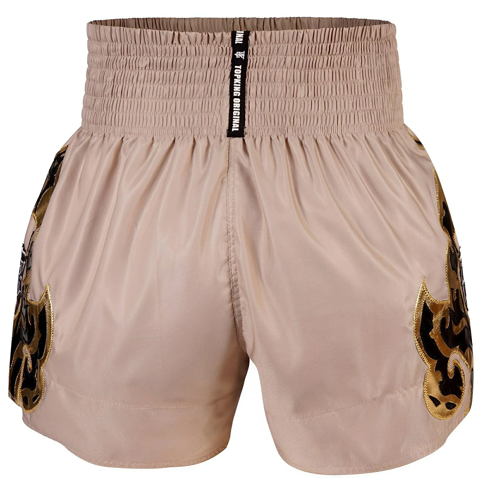 Top King Kanok Beige Muay Thai Shorts - Image 4