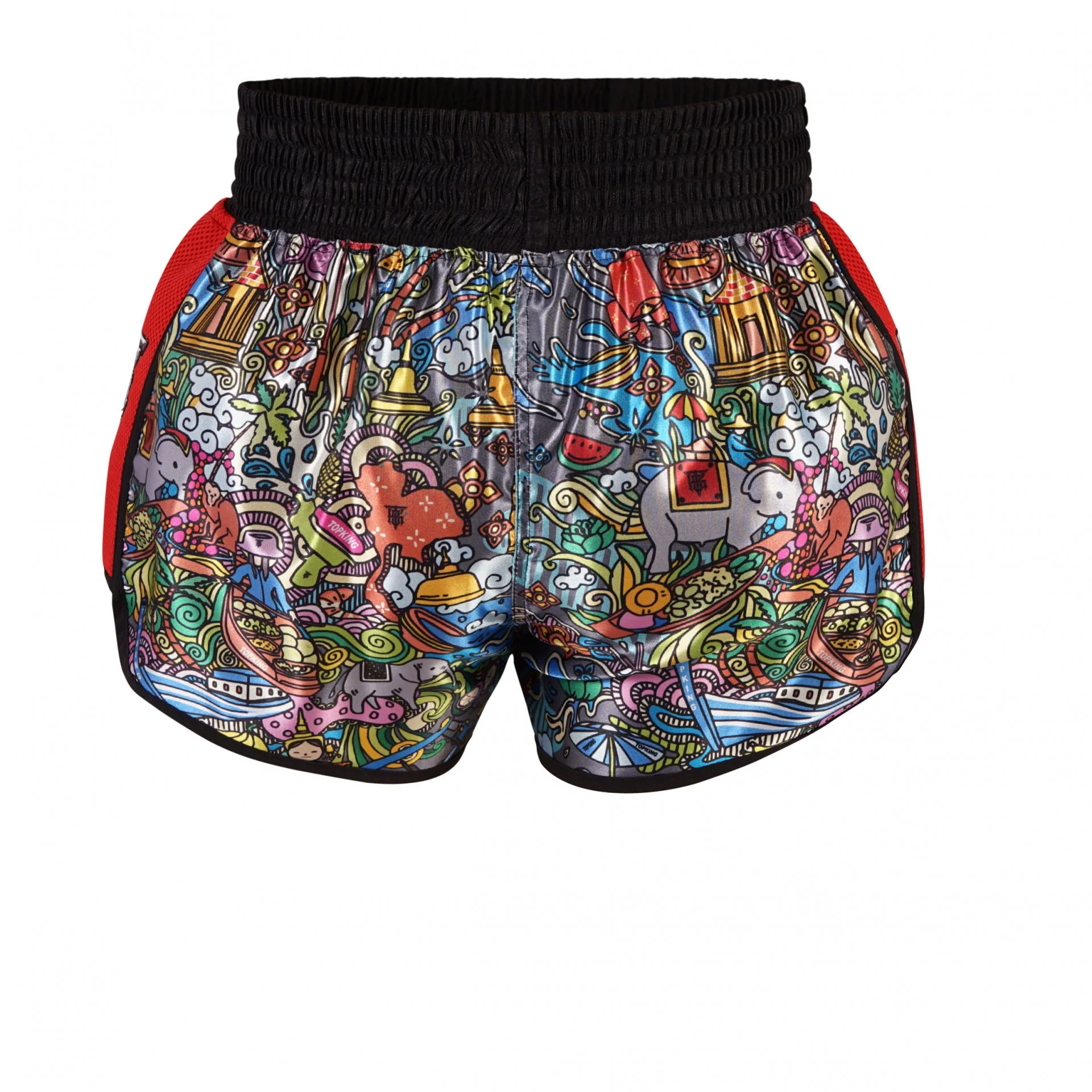 Top King THAI CULTURE Muay Thai Shorts | Red - Image 3
