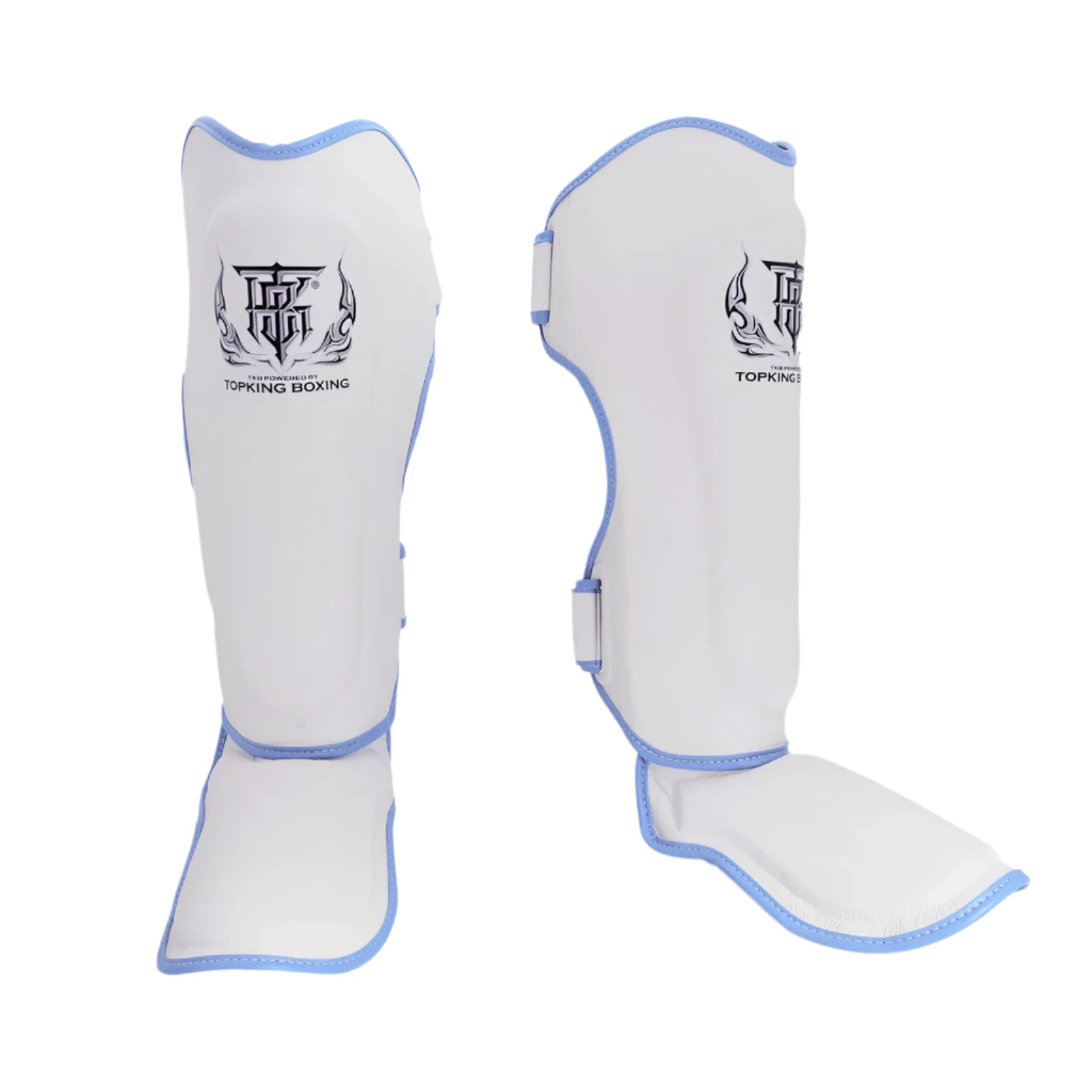 Top King Shin Guards Reborn White Blue