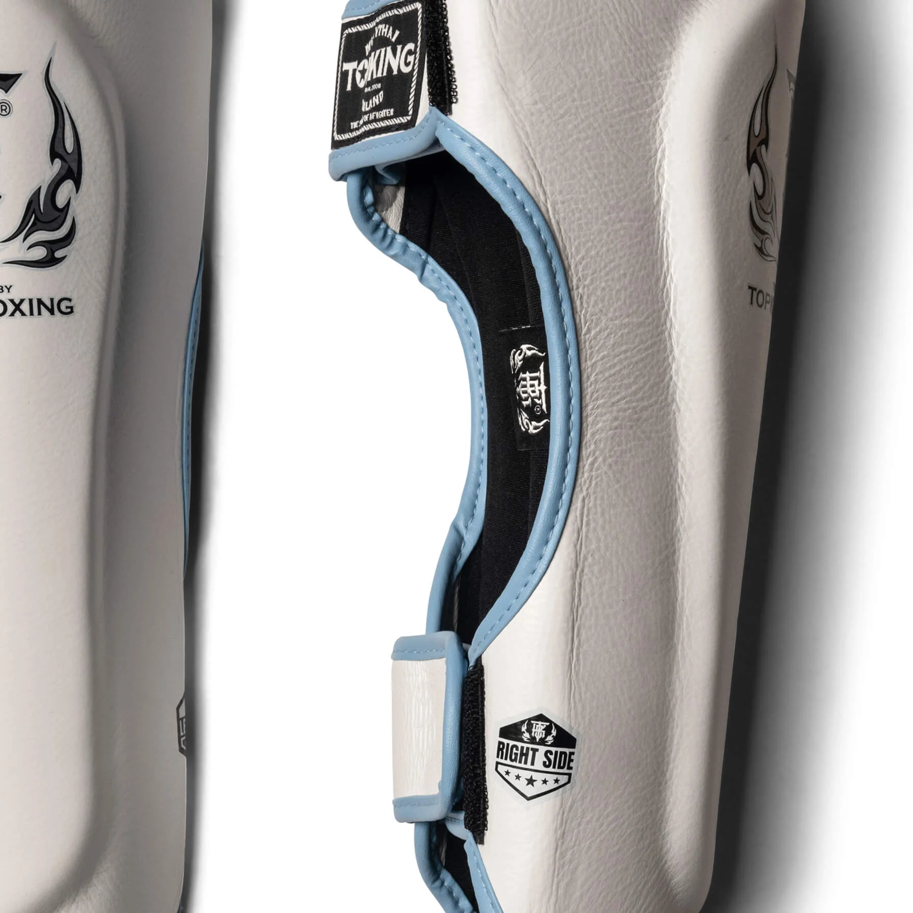 Top King Shin Guards Reborn White Blue - Image 2