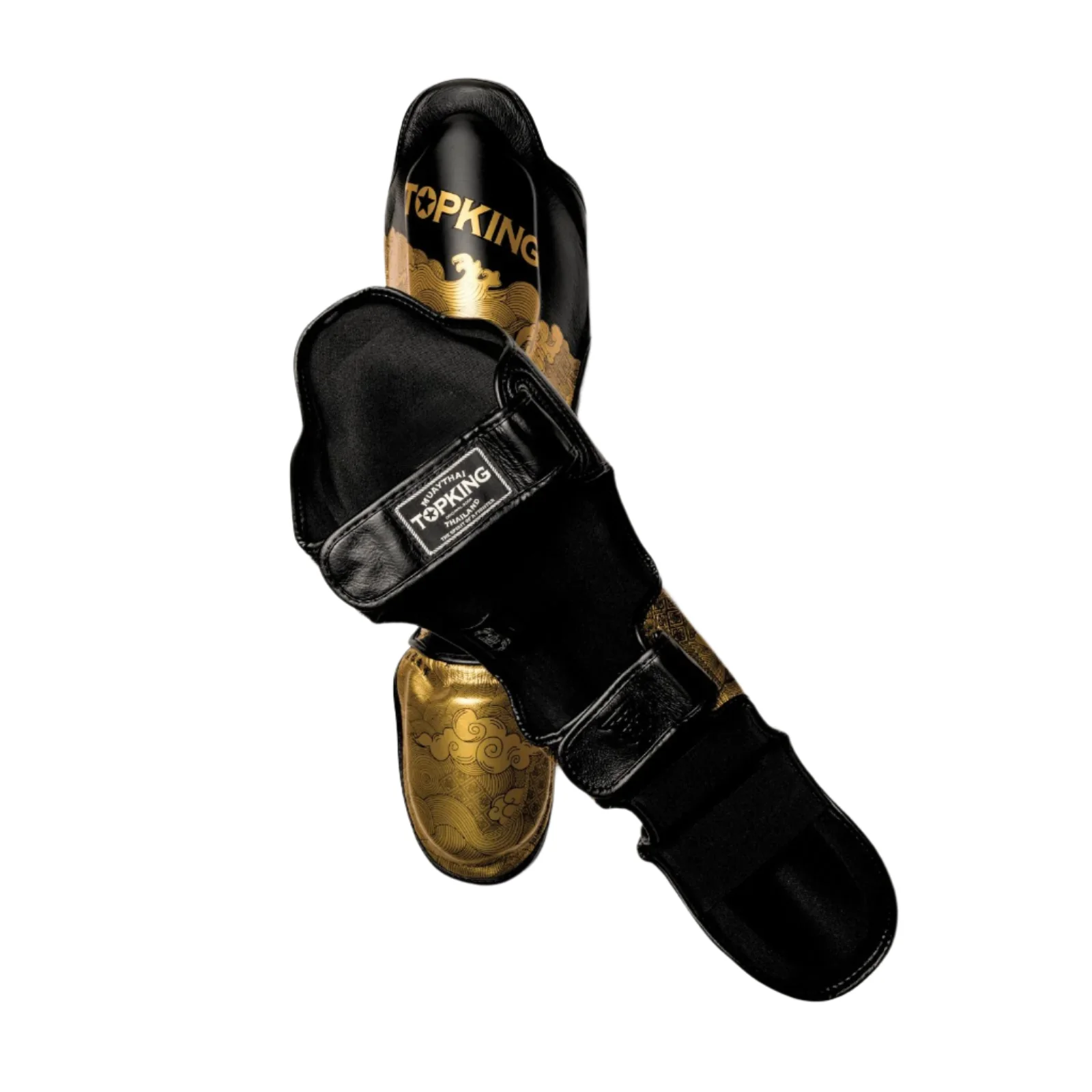 Top King Shin Guards Chinese Heritage Black Gold - Image 4